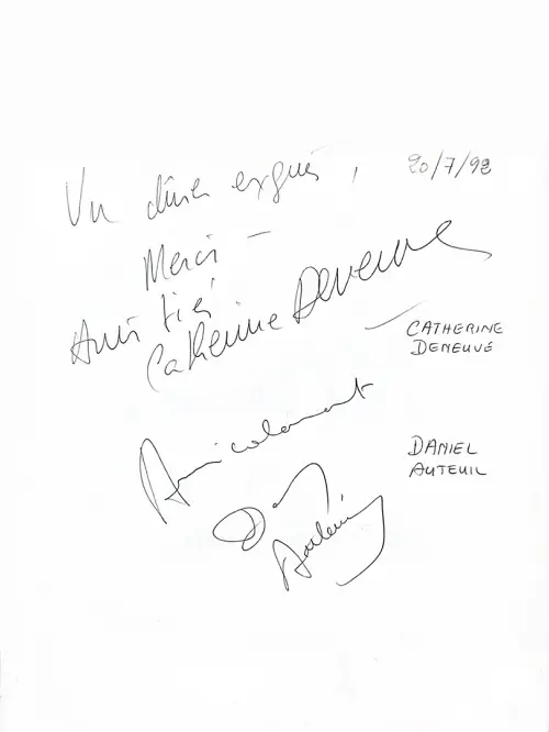 Témoignage de Catherine Deneuve et Daniel Auteuil